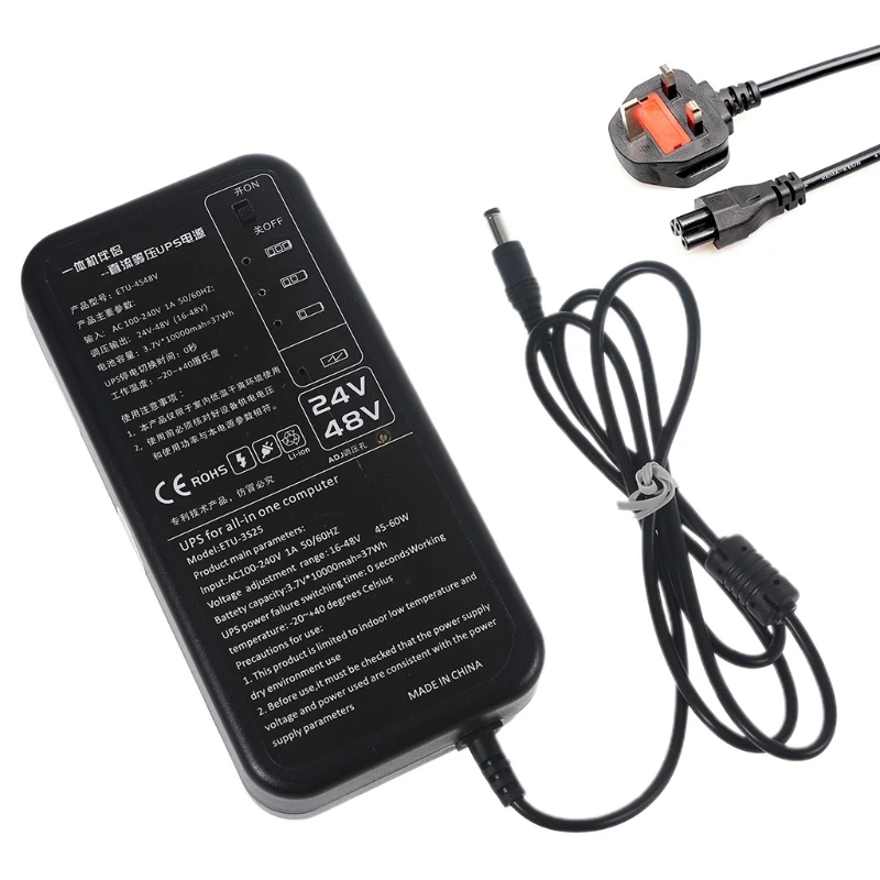 10000mAh 5 5x2 5mm DC 20V 24V 36V 48V Регулируемый UPS источник питания для всех в одном ПК Polycom