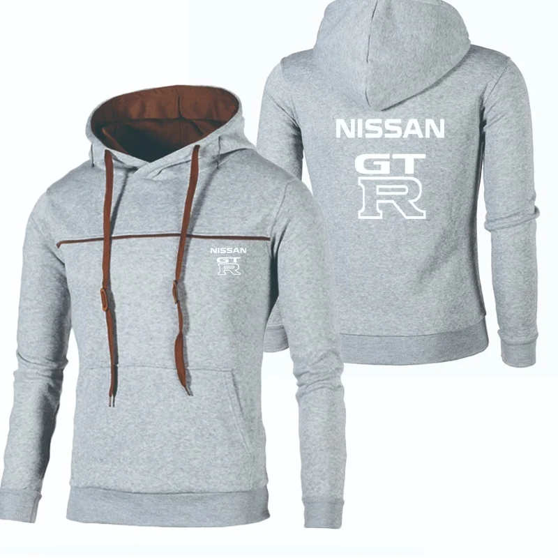 

Новинка 2021, модные весенне-осенние мужские толстовки GTR с принтом логотипа автомобиля, мужская толстовка с капюшоном, куртки, Повседневная Т...