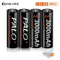 palo aa rechargeable battery 3000mah 1 2v ni mh 2a batteries for camera wireless microphone rechargeable aa batteries aa