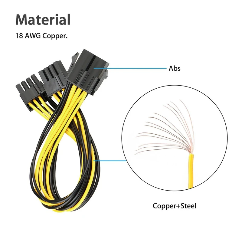 (5 штук в партии) PCI-E 8-pin до 2x6 + 2-pin Мощность разветвитель кабеля PCIE PCI Express 5X |