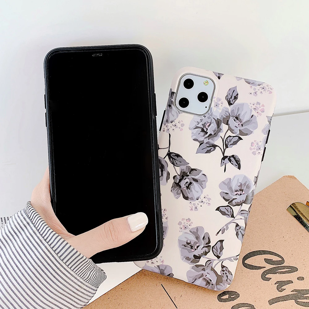 LOVECOM популярный винтажный цветочный чехол для телефона для iPhone 11 Pro Max XS Max XR 6 6S 7 8 Plus X мягкий IMD цветочный чехол для телефона Лучший подарок