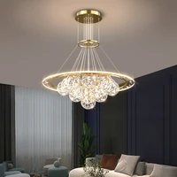nordic modern chandelier lamp led room for home living room bedroom dinner room indoor hanging pendant lighting glass decoration