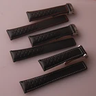 Ремешок из натуральной кожи для мужских наручных часов, браслет со складной пряжкой, 19 мм 20 мм 22 м