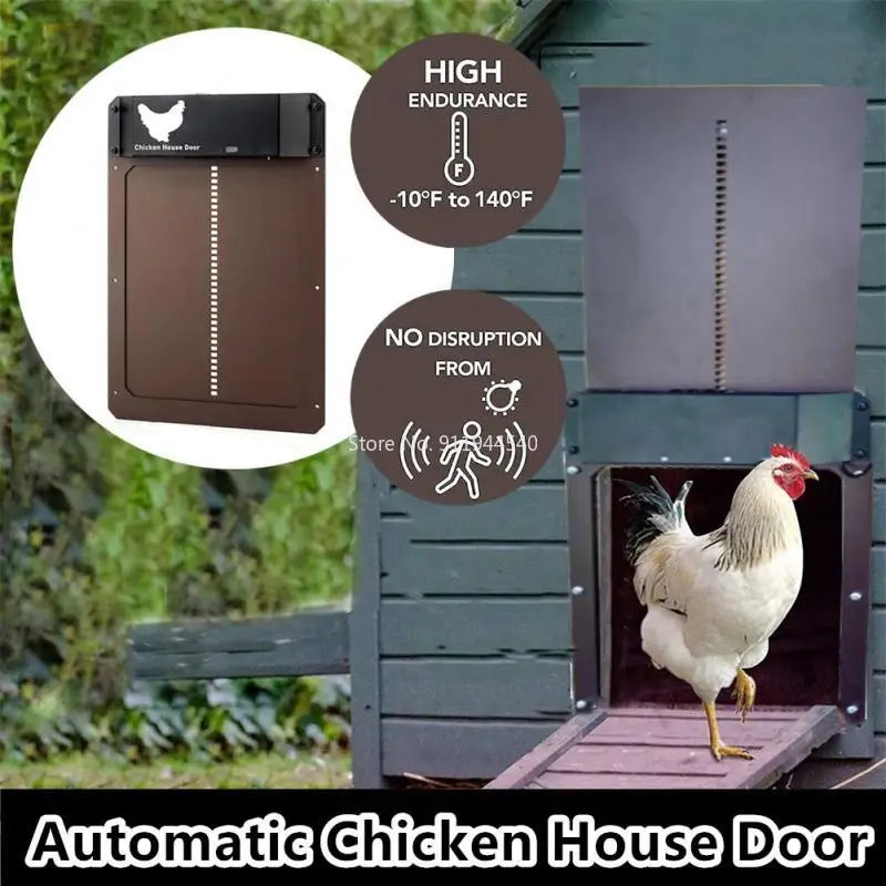 

Smart Control Automatic Chicken Coop Door Light Sensor Smart Chick House Door Pets Dog Animal Cage for Door Pets Accessories