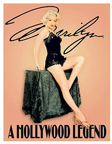 

Отчаянные предприятия Мэрилин Монро голливудская Легенда жестяной знак, 11 дюймов W x 8 дюймов H