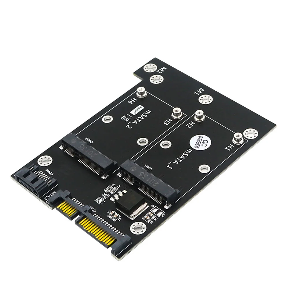 

Адаптер «Все в одном» mSATA SSD-SATA 2 в 1 Msata SSD-двойной адаптер 2,5 дюйма SATA3 поддержка расширенных карт