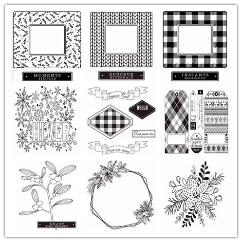 Французские прозрачные штампы для скрапбукинга/изготовления открыток/детские