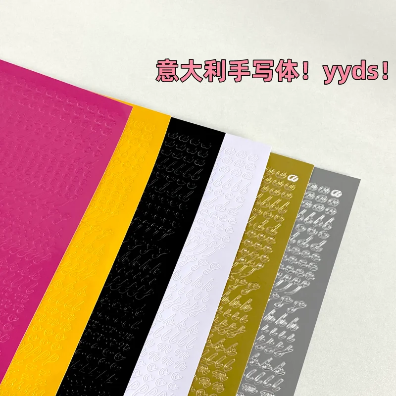Бронзовая золотая буквенная декоративная наклейка Ins Reative Aesthetics DIY Idol Card Album Scrapbooking Korean Stationery Couple Gift.