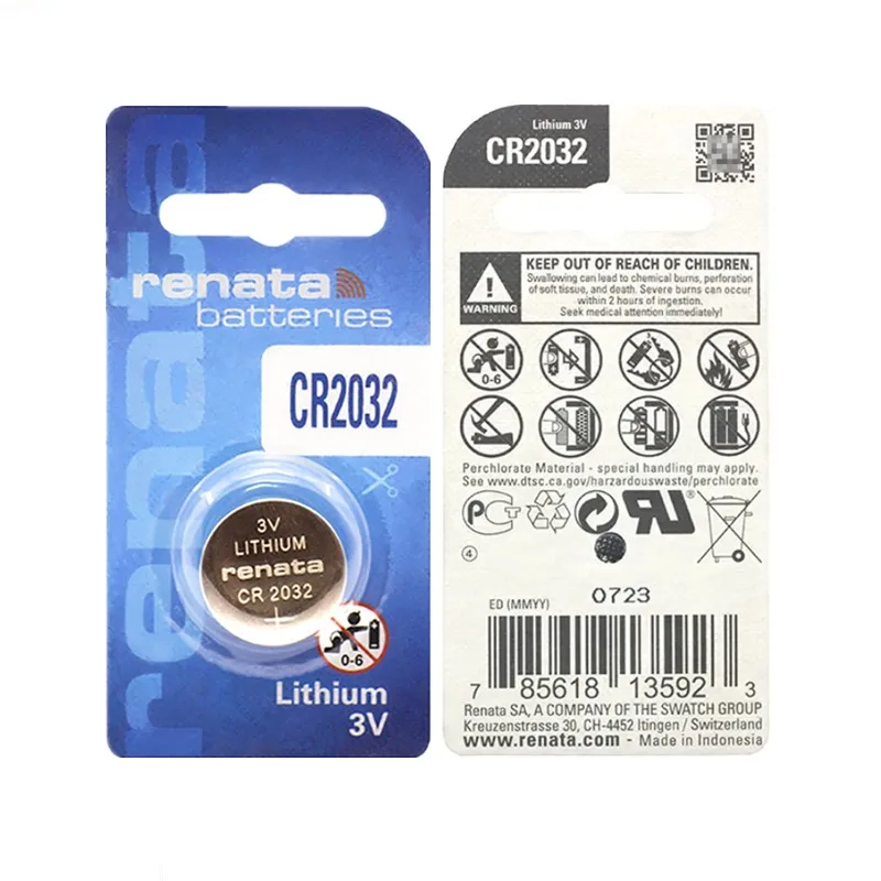 2X100% новый renata2032 CR2032 CR 2032 3v литиевая батарея кнопка|button battery|button battery 3vbutton batteries |