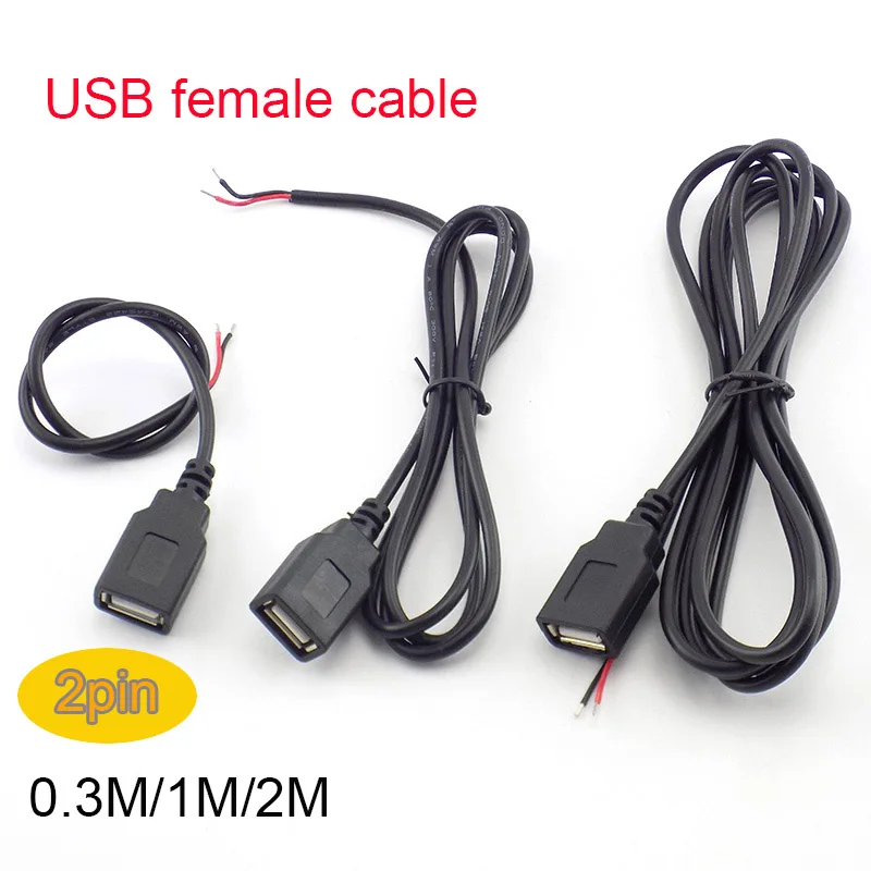 0 3 м/1 м/2 м 2 Pin 4 pin USB Женский Мужской Разъем Мощность Соединительный зарядный шнур
