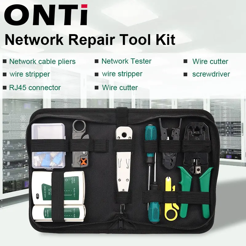 

14pcs/set RJ45 RJ11 RJ12 CAT5 CAT5e Portable LAN Network Repair Tool Kit Utp Cable Tester AND Plier Crimp Crimper Plug Clamp PC