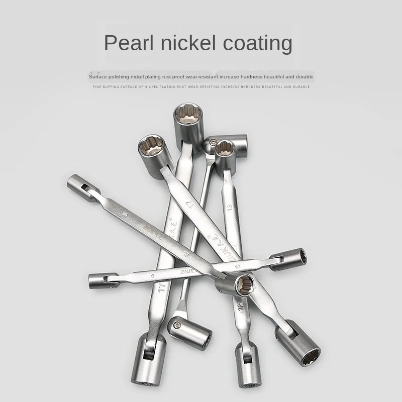 

Flexible Head Socket Wrench for Car Repair Hand Tools Double Box Ring Spanner Handle Torque Wrench Car Mechanic Automotive Tools