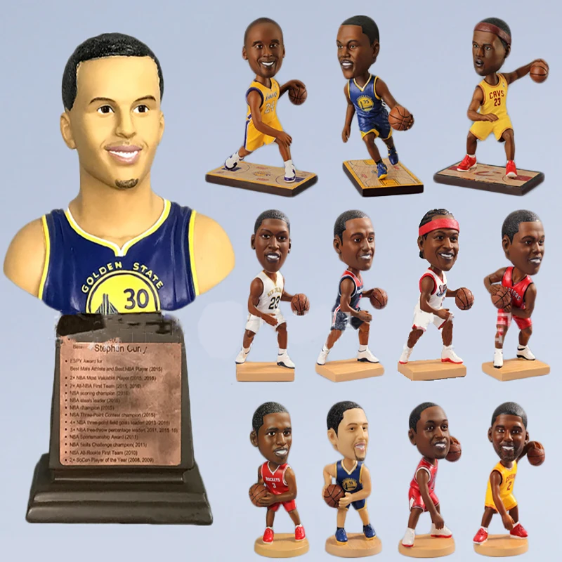 

BYGLTY 26cm Basketball Star Doll Bust Office Home Decoration Cute Action Figures PVC Souvenir Fans Birthday Gift