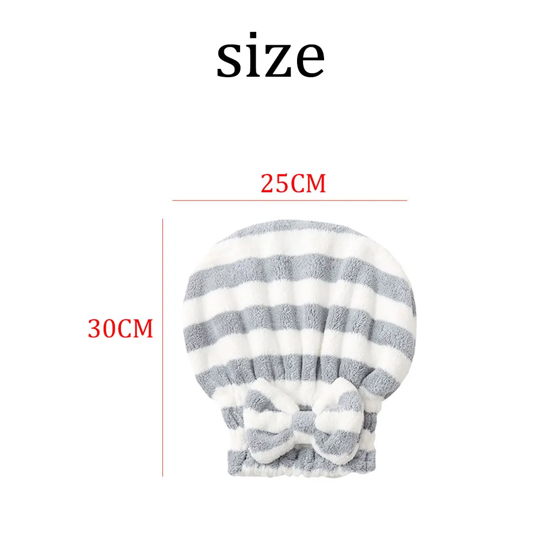 

Microfiber Bath Hair Dry Cap Super Absorbent Quick Drying Bowknot Shower Cap Bathroom Accessories Elastic Bath Hat Bathing Cap