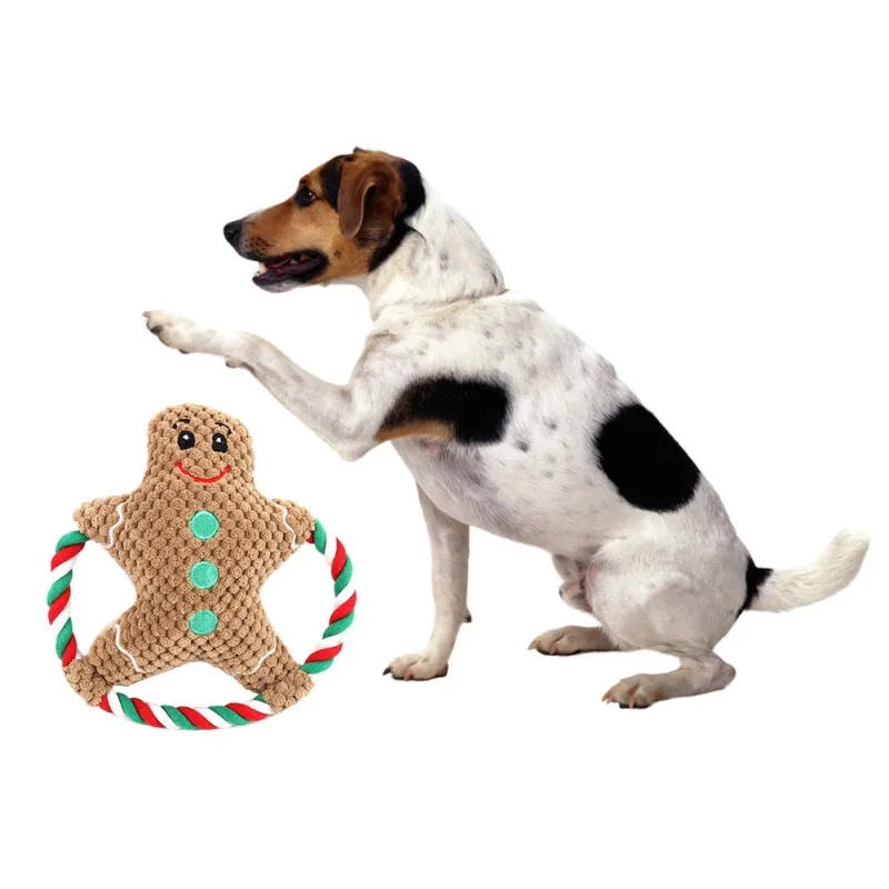 

Pet Dog Cotton Rope Molar Teeth Bite-resistance Sounding Plush Toy Pet Dog Toys Chew Squeaker