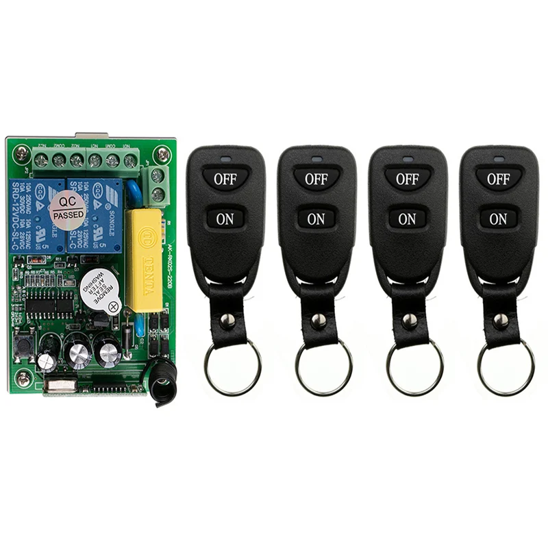 Беспроводной дистанционного Управление светильник переключатель 10A реле Выход