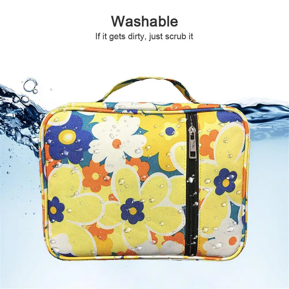 

Floral Pattern Large Capacity Bible Bag Study Book Holy Cover Case Carry Bag Protective Handbag Judaism With Handle And Zippered