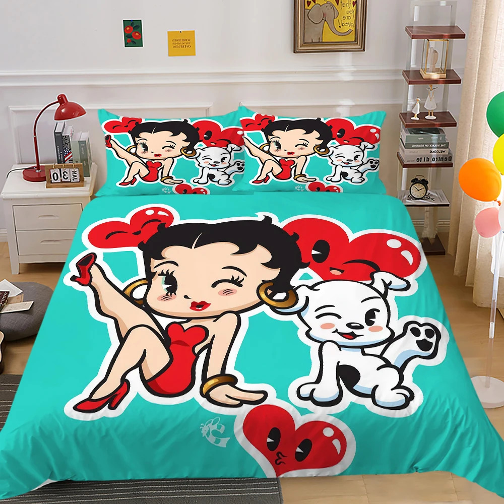 

3D Bedding Set Cartoon Sexy Girl Duvet Cover Sets Queen Size HD Printed 2/3 Pcs & Pillowcase Home Textile Beds Gift