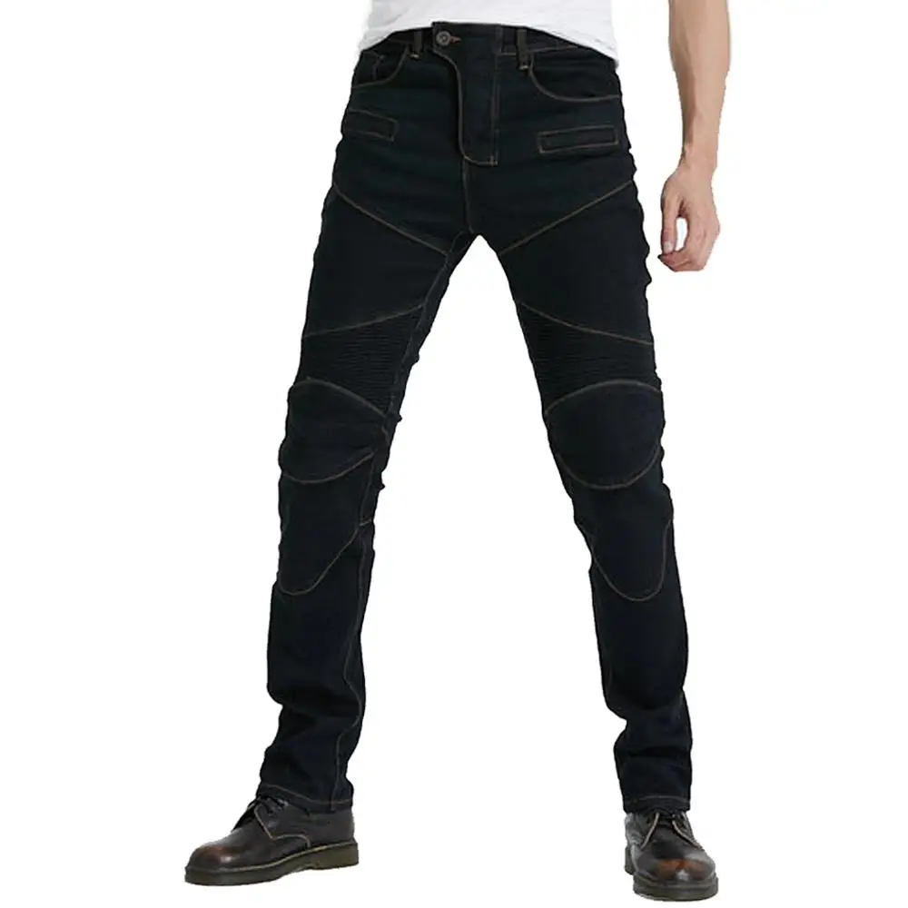 Джинсы для езды на мотоцикле CE защитные наколенники штаны мотокросса