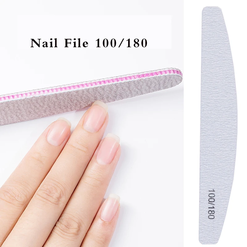 

MSHARE Nail Files 100 180 25pcs Grits Nails Sanding File Buffing Polish Block