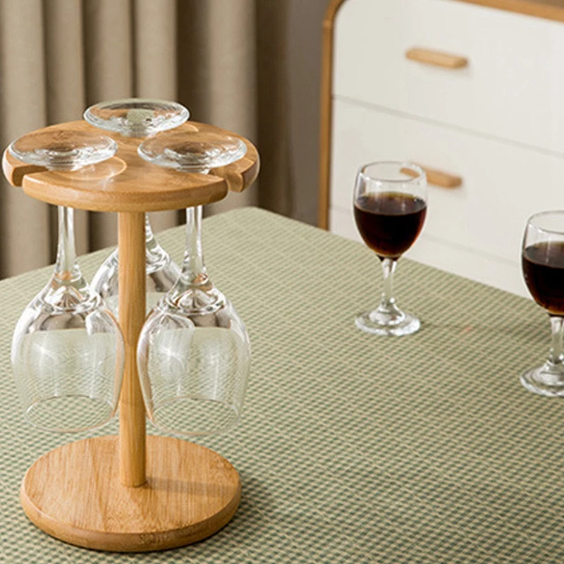 Сушилка для Винных Бокалов и держатель бутылок деревянная подставка Хранения