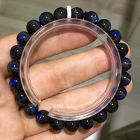 natural black labradorite blue light bracelet cat eye round beads labradorite bracelet women men moonstone 8mm 9mm 10mm aaaaaa