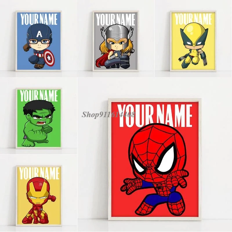 Marvel супергерой Железный человек мультфильм аниме Детская комната стена