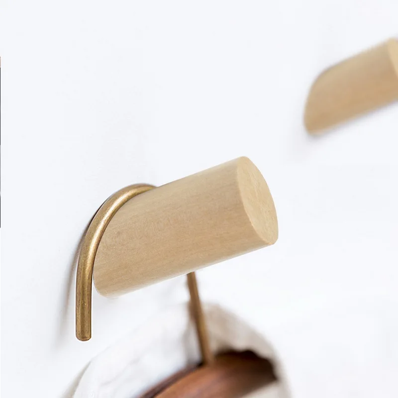 Вешалка для одежды из натурального дерева настенный крючок пальто декоративный