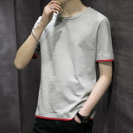 

Short-sleeved men's t-shirt casual breathable half-sleeved top 2772