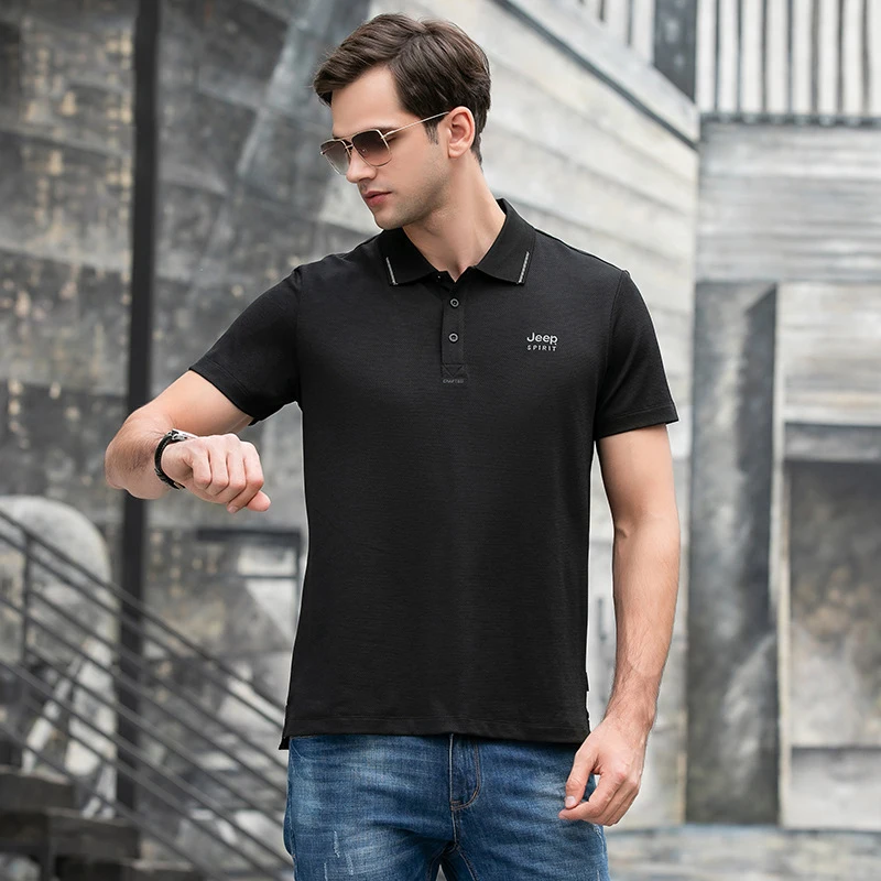 

Summer Polo Shirt Men Short-sleeved Man Business Casual Fashion Solid Color Camisa Polo Masculina Anti-shrink Plus Size M-3XL