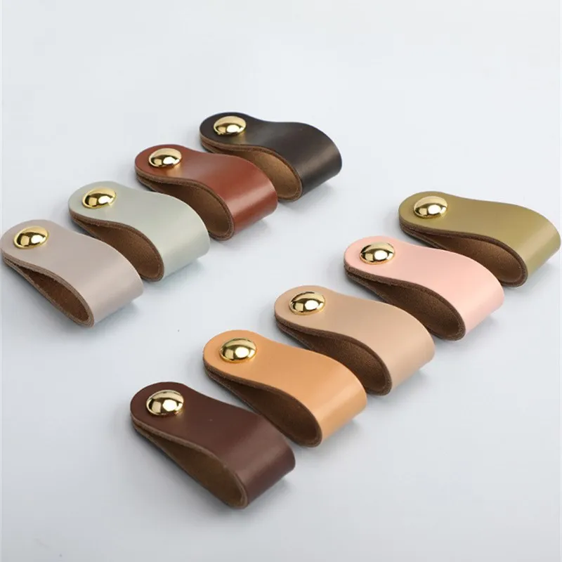 

KK & FING, 9 цветов, скандинавские настенные дверные ручки шкафа, ручки для дверей шкафа, фурнитура с мягкой кожаной ручкой