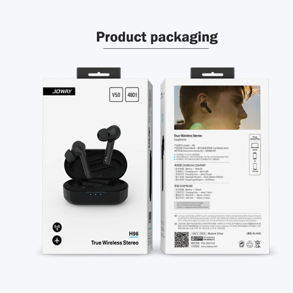TWS-стереонаушники JOWAY H96 с поддержкой Bluetooth и сенсорным управлением | Электроника