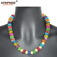 2019 african new design bridal wedding resin beads jewelry fashion african beads choker necklace for women afripride a1928003