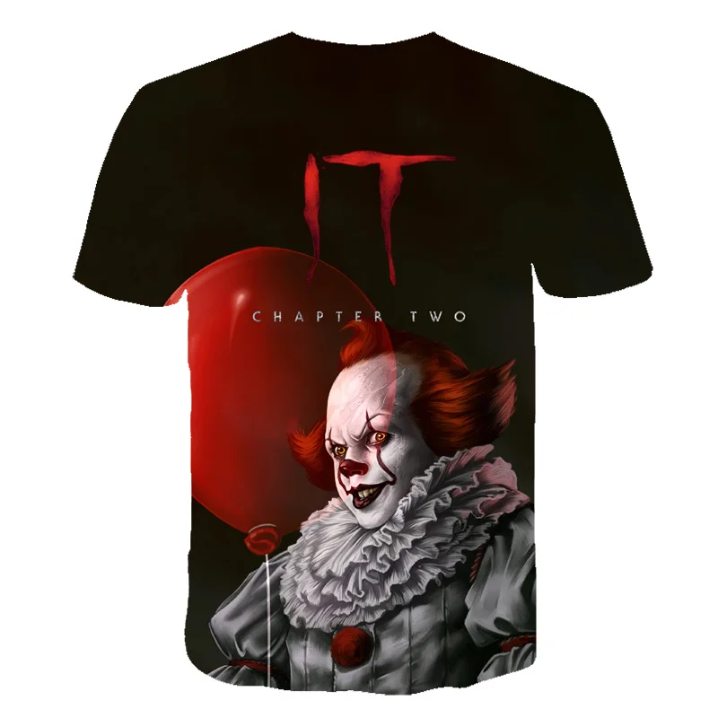 Новинка года, фильм триллер It: Chapter Two, 3D футболки для мальчиков и девочек, летняя повседневная футболка с принтом «ужас», футболки