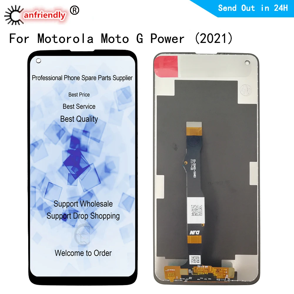 Gpower 6,6 "IPS LCD para Motorola Moto G (2021) Pantalla LCD Pantalla de Panel t&aacute;ctil Sensor Digitalizador con marco de montaje-0