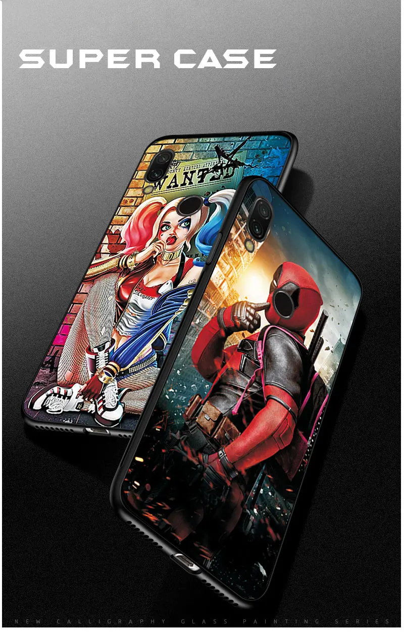 Черный ТПУ чехол для телефона Marvel для Xiaomi Redmi Note 7 6 8 Pro Чехол для Xiaomi Redmi 5 Plus задняя крышка Fundas Redmi 6A 7A 5A чехол