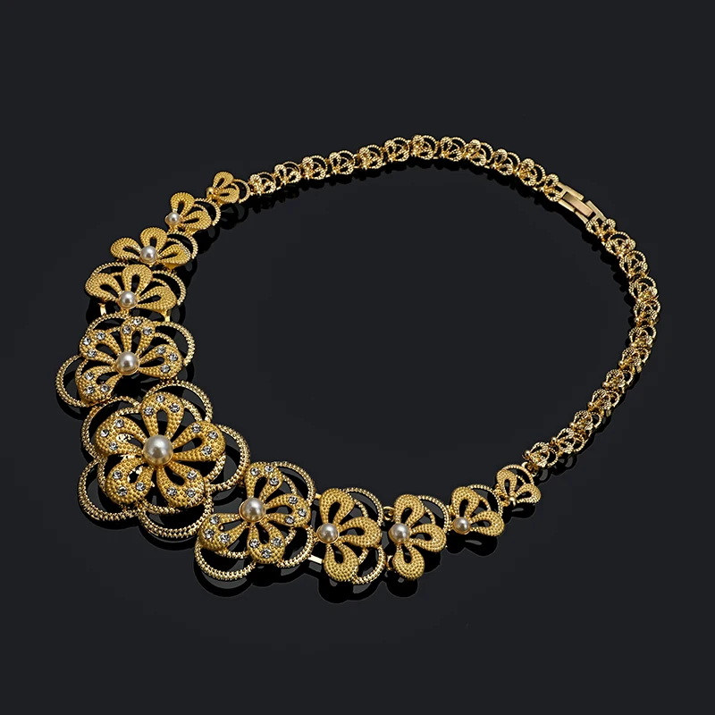 Модный комплект ювелирных изделий Fani из Дубая с золотым/серебряным покрытием