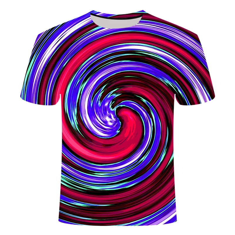 Прямая поставка футболка с 3D-принтом мужская и женская модная рубашка круглым