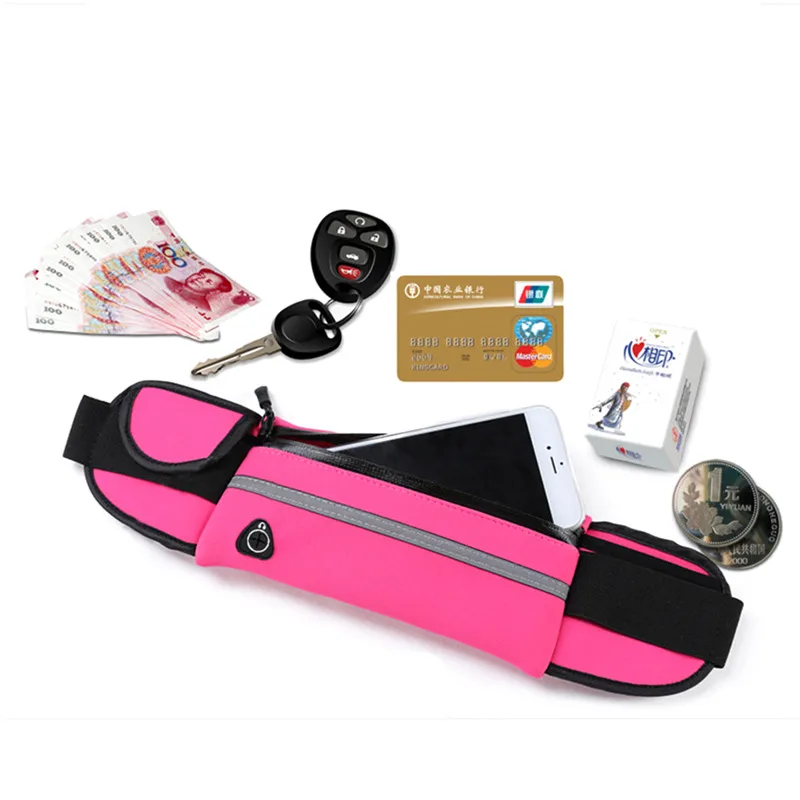 Антивор тонкая поясная сумка для сотового телефона бега спортивные сумки