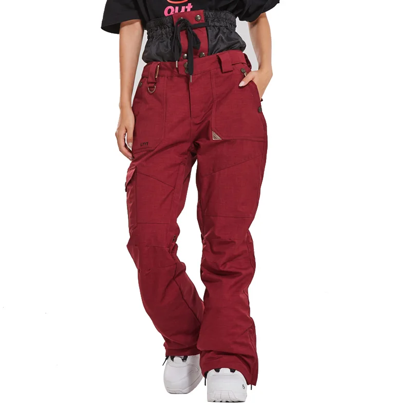 Мужские лыжные брюки новая версия двойные одинарные водонепроницаемые теплые с