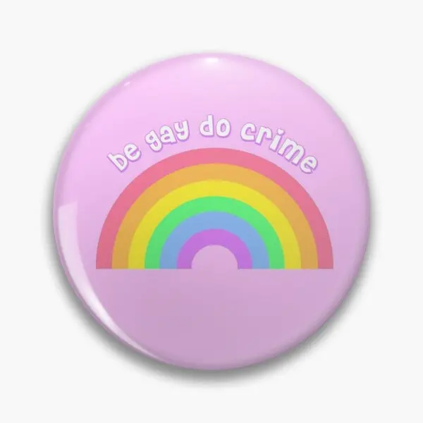 

Be G Y Do Crime Rainbow Customizable Soft Button Pin Hat Metal Decor Lapel Pin Lover Funny Women Badge Clothes Collar Brooch