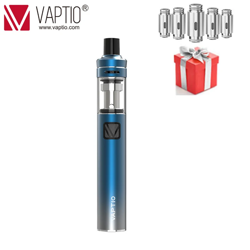 Синий Электронная сигарета испаритель ручка 2100 мАч Vaptio P1/PALO комплект с 50 Вт встроенный аккумулятор 2,0 мл распылитель подходит 510 резервуар с резьбой - Цвет: Синий