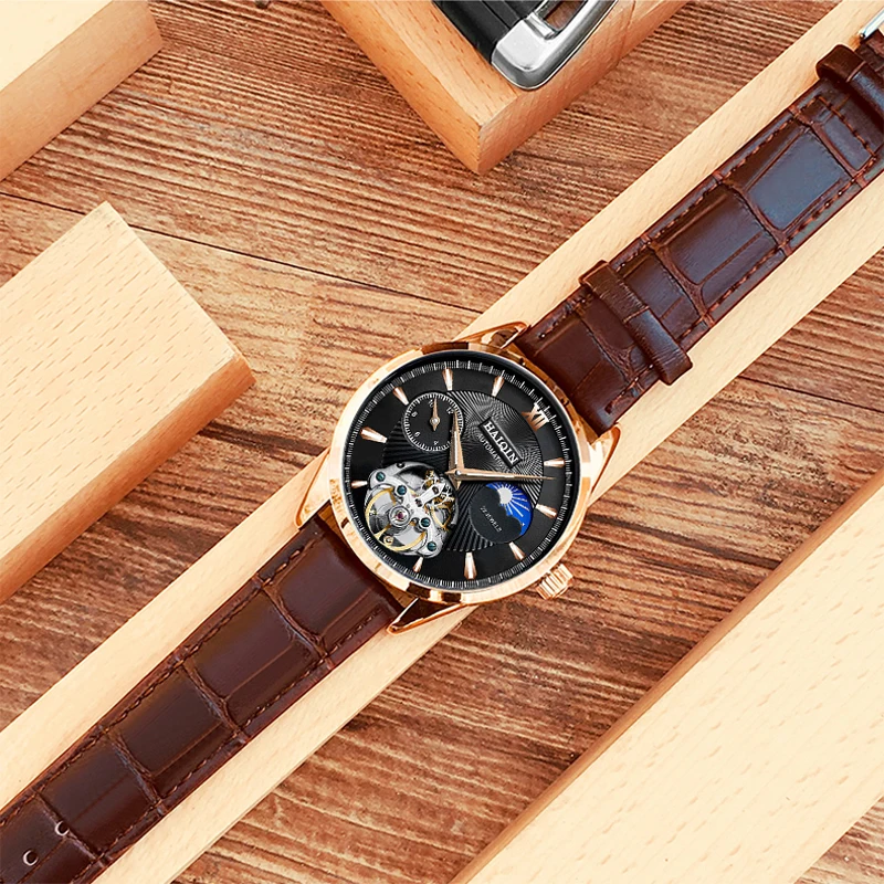 

HAIQIN Men's watches Mens Watches top brand luxury Automatic mechanical sport watch men wirstwatch Tourbillon Reloj hombres 2020