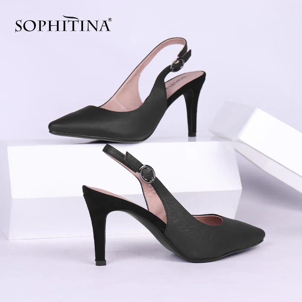 SOPHITINA/пикантные босоножки с острым носком Высококачественная модная