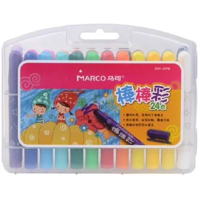 Non-toxic Easy to wash 24colors Crayons for child 24pcs free shipping