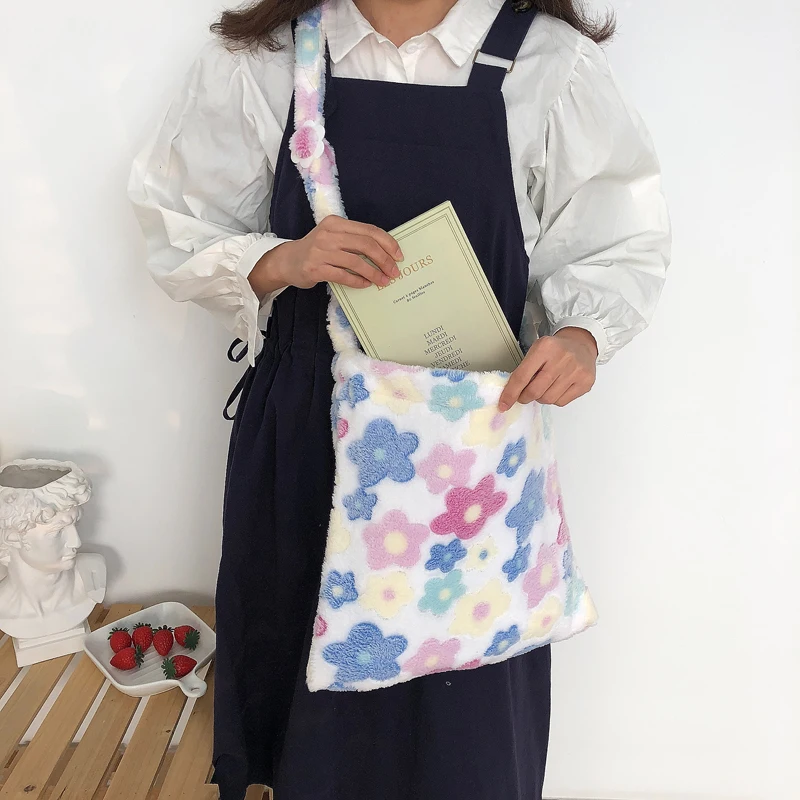 Сумка мессенджер Youda Женская мягкий вместительный саквояж на плечо из плюшевого