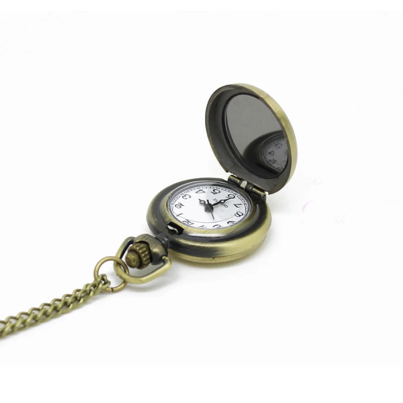 (6036) винтажные серебряные Школьные Ворота эмалированные карманные часы ожерелье