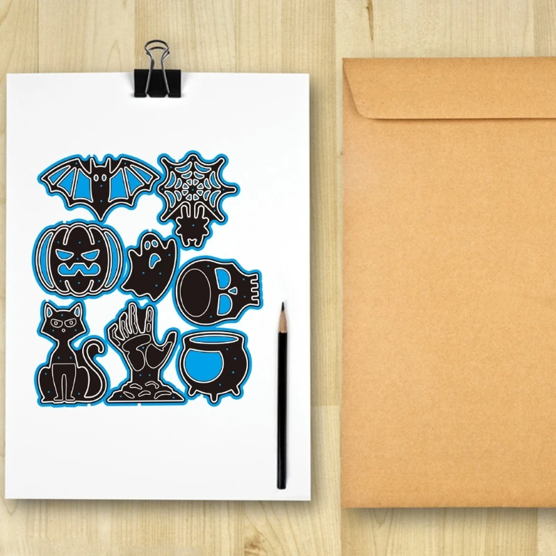 

Halloween Bat Metal Cutting Dies Stencil Scrapbooking DIY Album Stamp Paper Card Mold Embossing