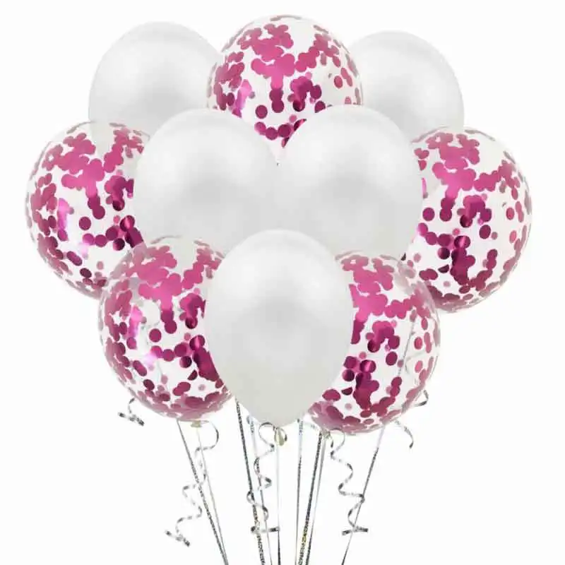 white rose red 10 шт./компл. 12 дюймов многоцветный конфетти латексных воздушных шаров с Свадебные украшения шары Baby Shower День рождения Праздничный Декор - Цвет: white rose red