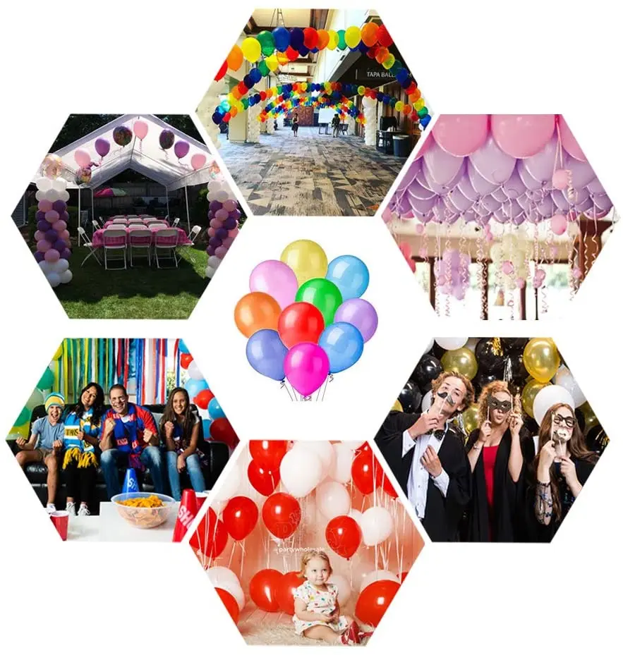 Воздушные шары набор в цветах радуги (100 шт) 12 дюймов красных цветов Цвета